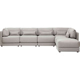 Keland Sectional, Pewter - Modern Furniture - Sectionals - High Fashion Home