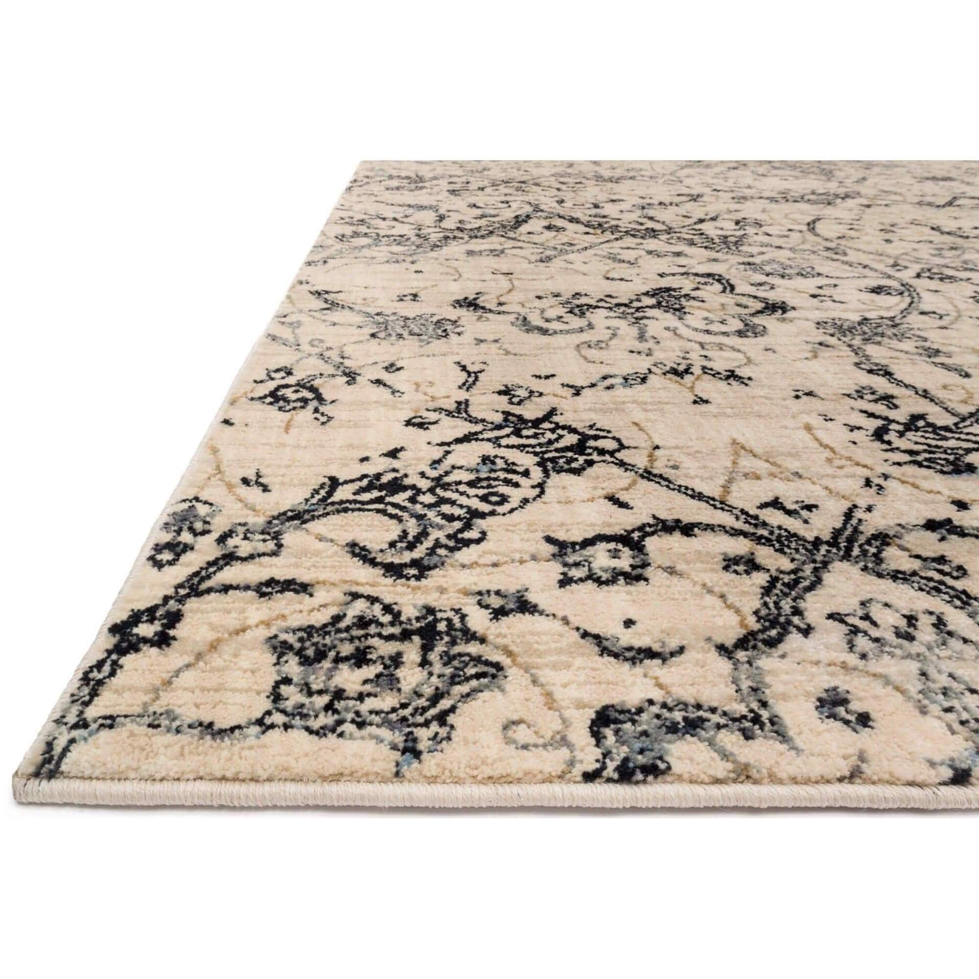 Magnolia Home by Joanna Gaines x Loloi Rug Kivi KV01 Ivory/Ink High