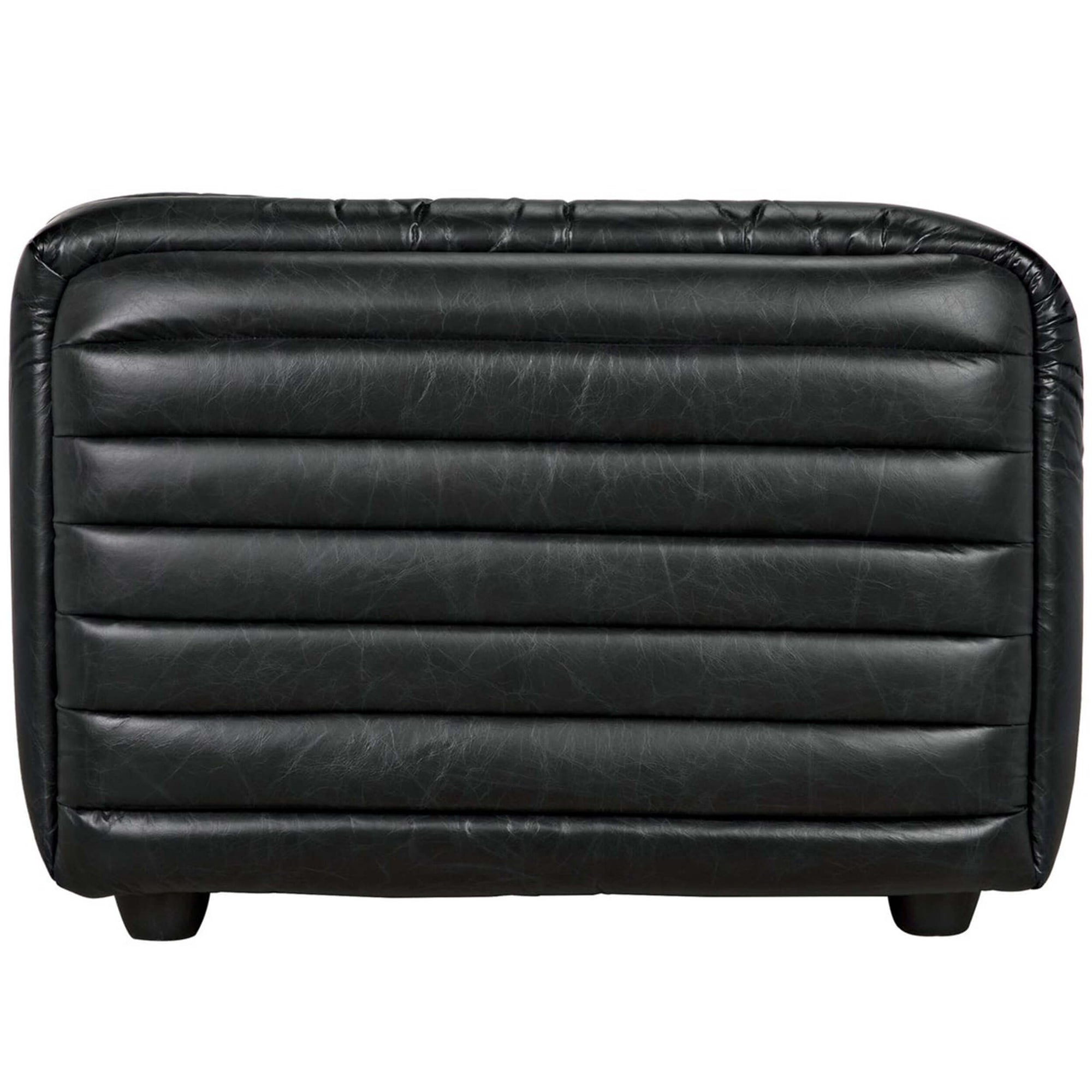 Hermes Leather Sofa, Black – High Fashion Home