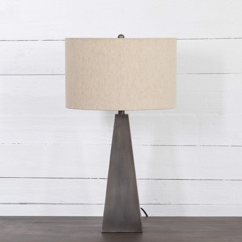 Leander Table Lamp, Pewter - Lighting - High Fashion Home