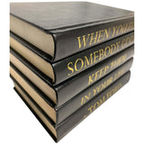 Leather Stack of Books, When You Find Somebody Good - Accessories - High Fashion Home