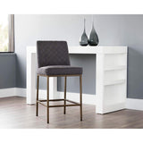 Leighland Counter Stool, Dark Grey - Furniture - Dining - High Fashion Home