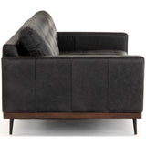 Lexi Leather Sofa, Sonoma Black - Modern Furniture - Sofas - High Fashion Home