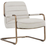 Lincoln Lounge Chair, Beige Linen - Modern Furniture - Accent Chairs - High Fashion Home