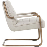 Lincoln Lounge Chair, Beige Linen - Modern Furniture - Accent Chairs - High Fashion Home