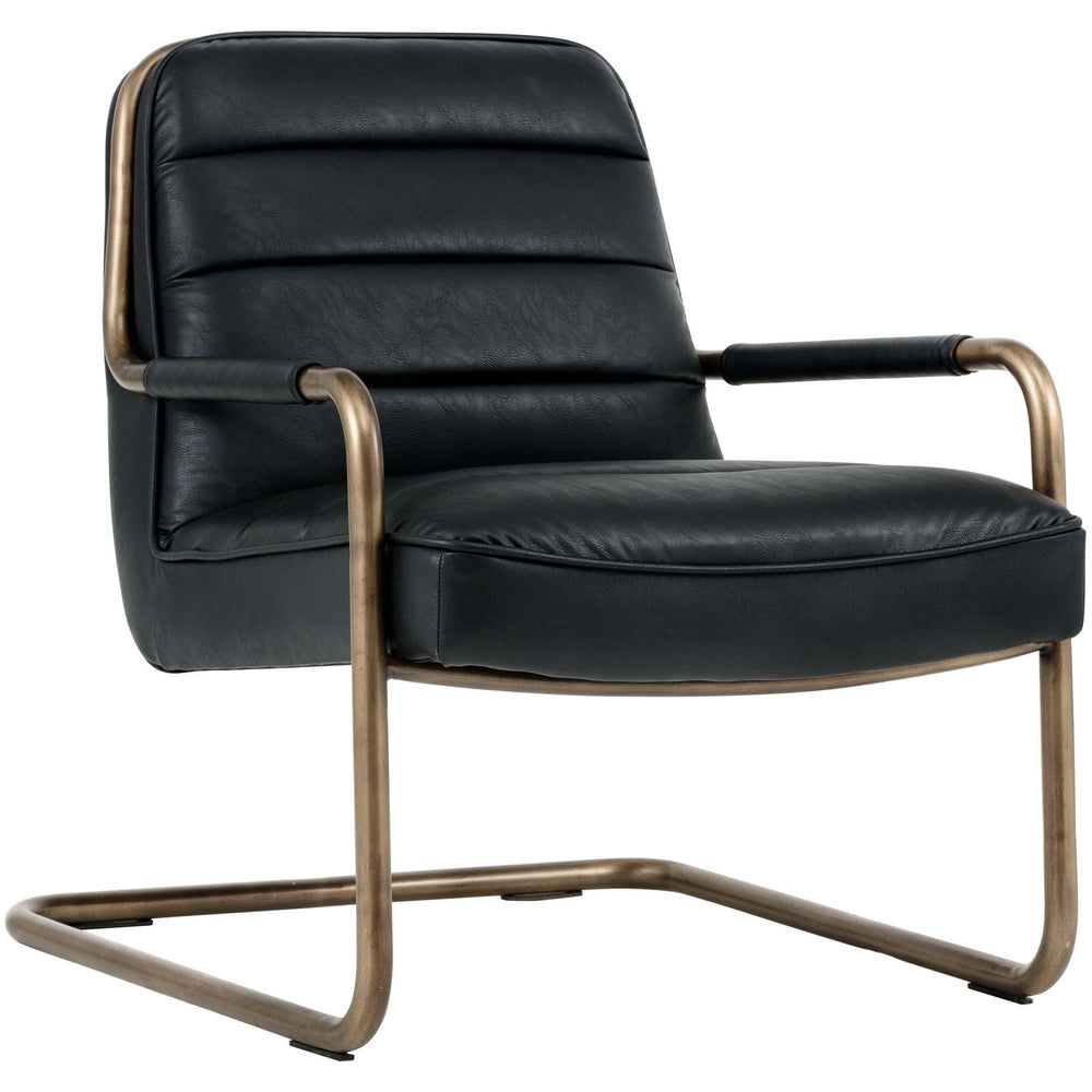 Lincoln Lounge Chair, Vintage Black - Modern Furniture - Accent Chairs - High Fashion Home