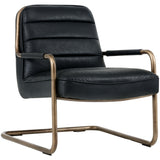 Lincoln Lounge Chair, Vintage Black - Modern Furniture - Accent Chairs - High Fashion Home