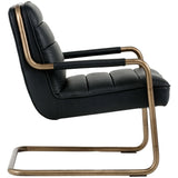 Lincoln Lounge Chair, Vintage Black - Modern Furniture - Accent Chairs - High Fashion Home
