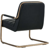 Lincoln Lounge Chair, Vintage Black - Modern Furniture - Accent Chairs - High Fashion Home