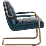 Lincoln Lounge Chair, Vintage Blue - Modern Furniture - Accent Chairs - High Fashion Home