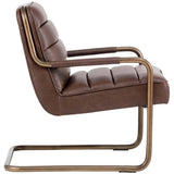 Lincoln Lounge Chair, Vintage Cognac - Modern Furniture - Accent Chairs - High Fashion Home