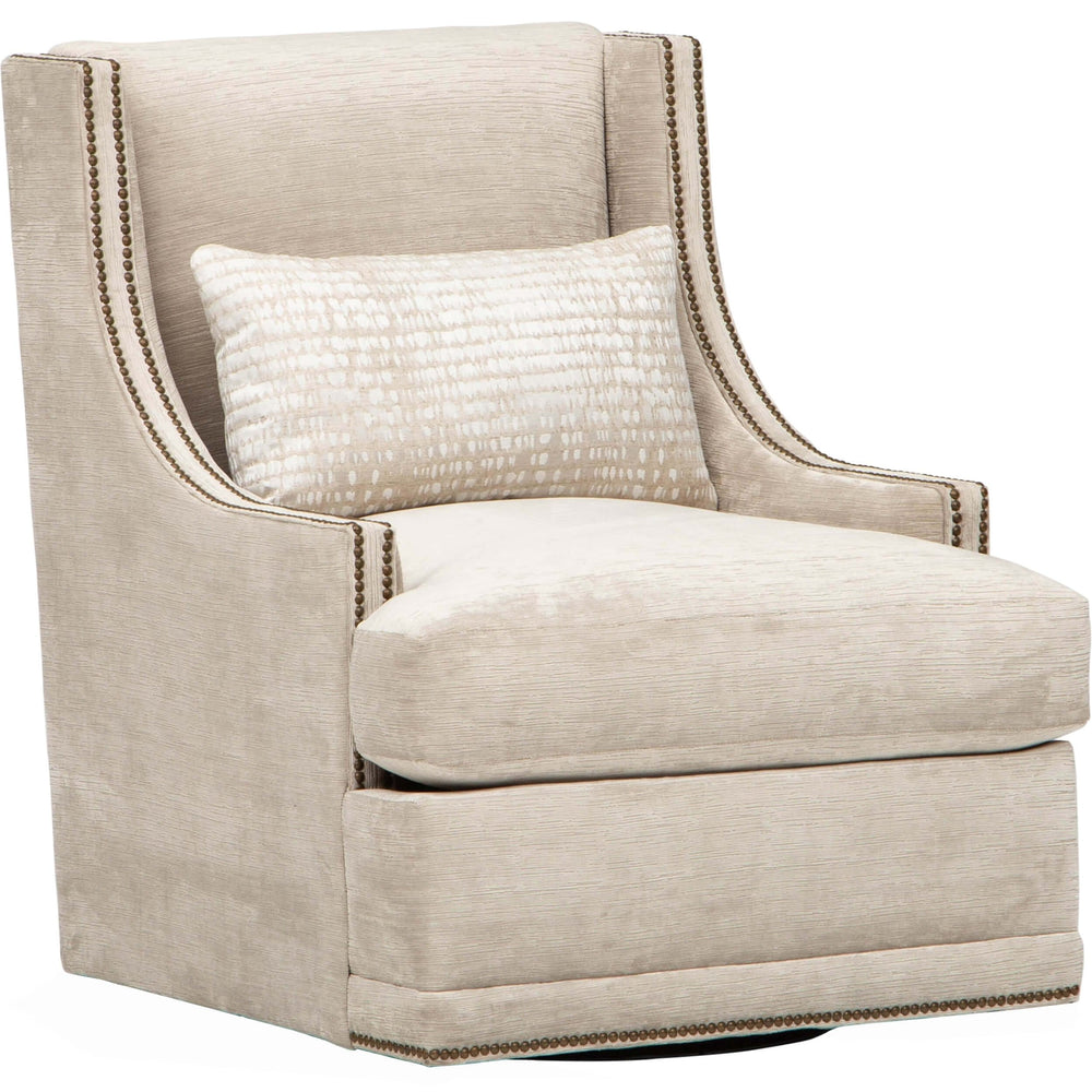 Lindsay Swivel Chair, Pearl - Furniture - Chairs - High Fashion Home