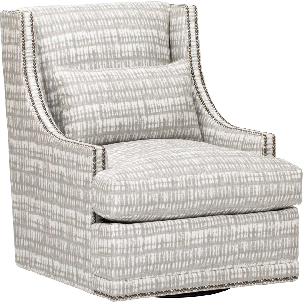 Lindsay Swivel Chair, Grey - Modern Furniture - Accent Chairs - High Fashion Home