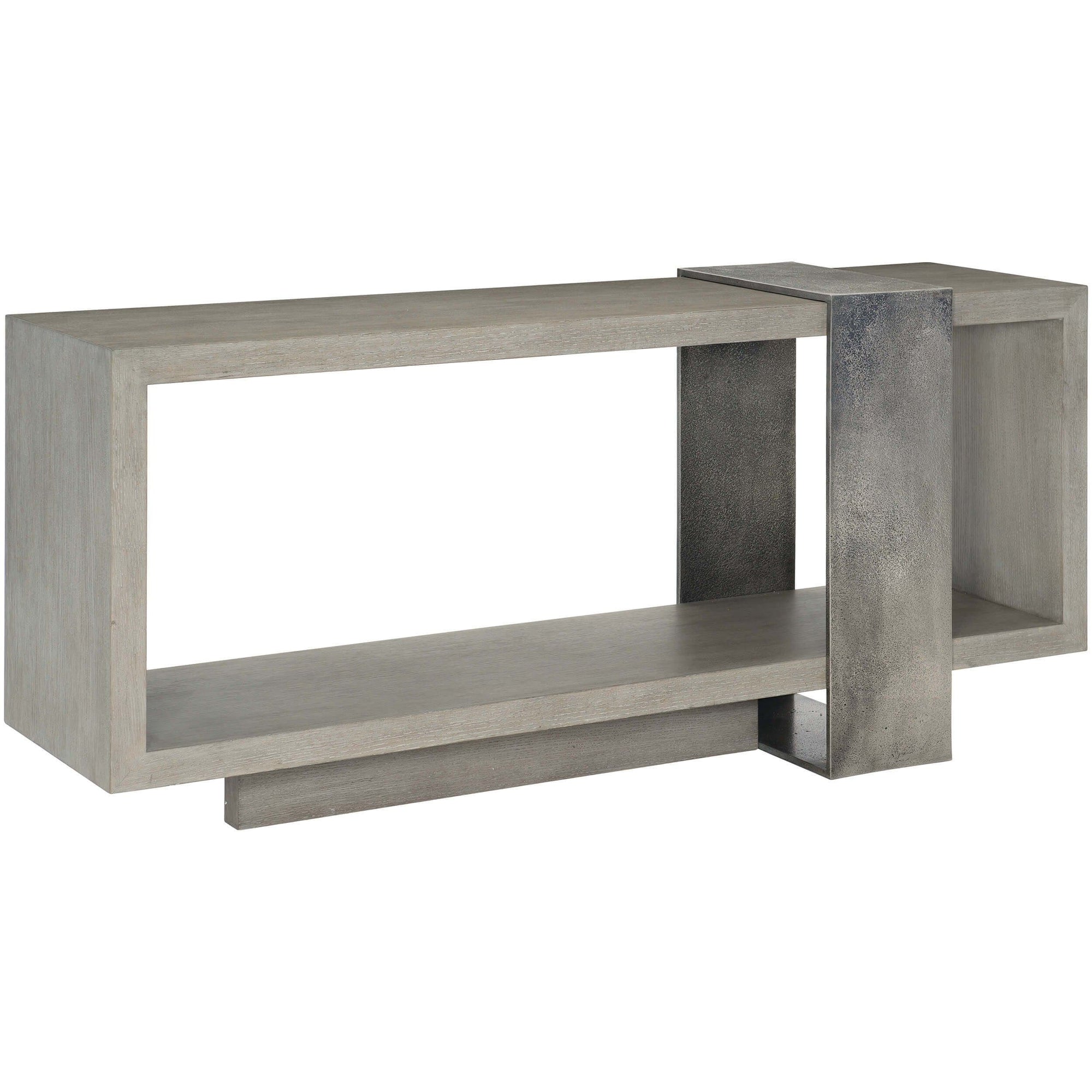 Greige store console table