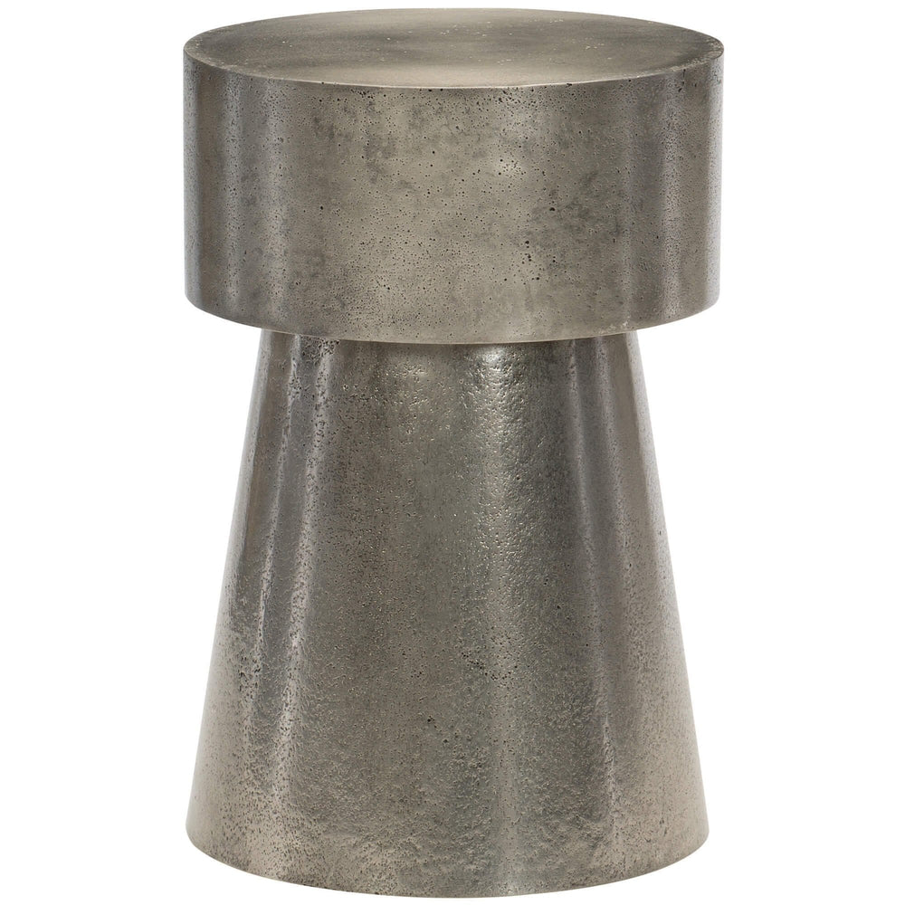 Linea Metal Round Chairside Table - Furniture - Accent Tables - High Fashion Home