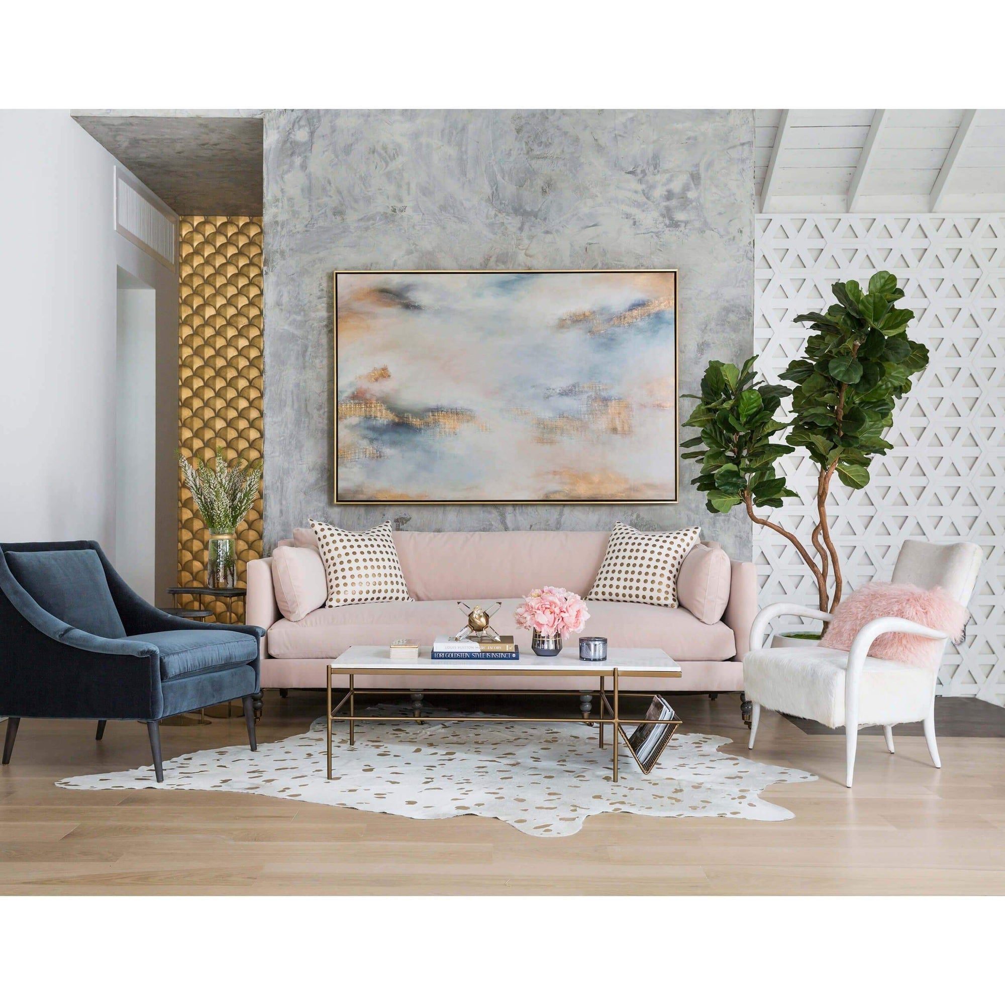 sponsoreret Joseph Banks tjenestemænd Felicity Coffee Table, Matte Brass – High Fashion Home