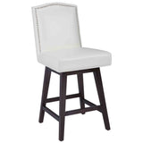 Maison Leather Swivel Counter Stool, Ivory  - Furniture - Sunpan
