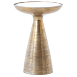 Marlow Mod Pedestal Table, Brushed Brass - Furniture - Accent Tables - High Fashion Home
