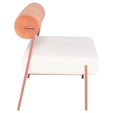 Marni Bench, Oyster & Nectarine-Furniture - Chairs-High Fashion Home