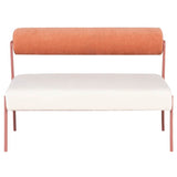 Marni Bench, Oyster & Nectarine-Furniture - Chairs-High Fashion Home
