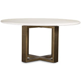 Mia Round Dining Table, Parchment White - Modern Furniture - Dining Table - High Fashion Home