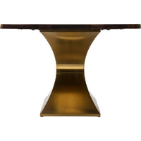 Praetorian Dining Table, Seared Oak/Brushed Gold Base - Modern Furniture - Dining Table - High Fashion Home