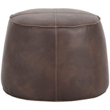 Mitchell Ottoman, Havana Dark Brown - Furniture - Chairs - High Fashion Home