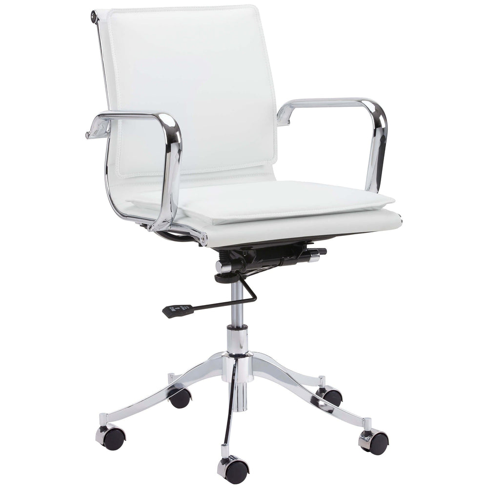 Morgan Full Back Office Chair, Snow - Furniture - Office - High Fashion Home