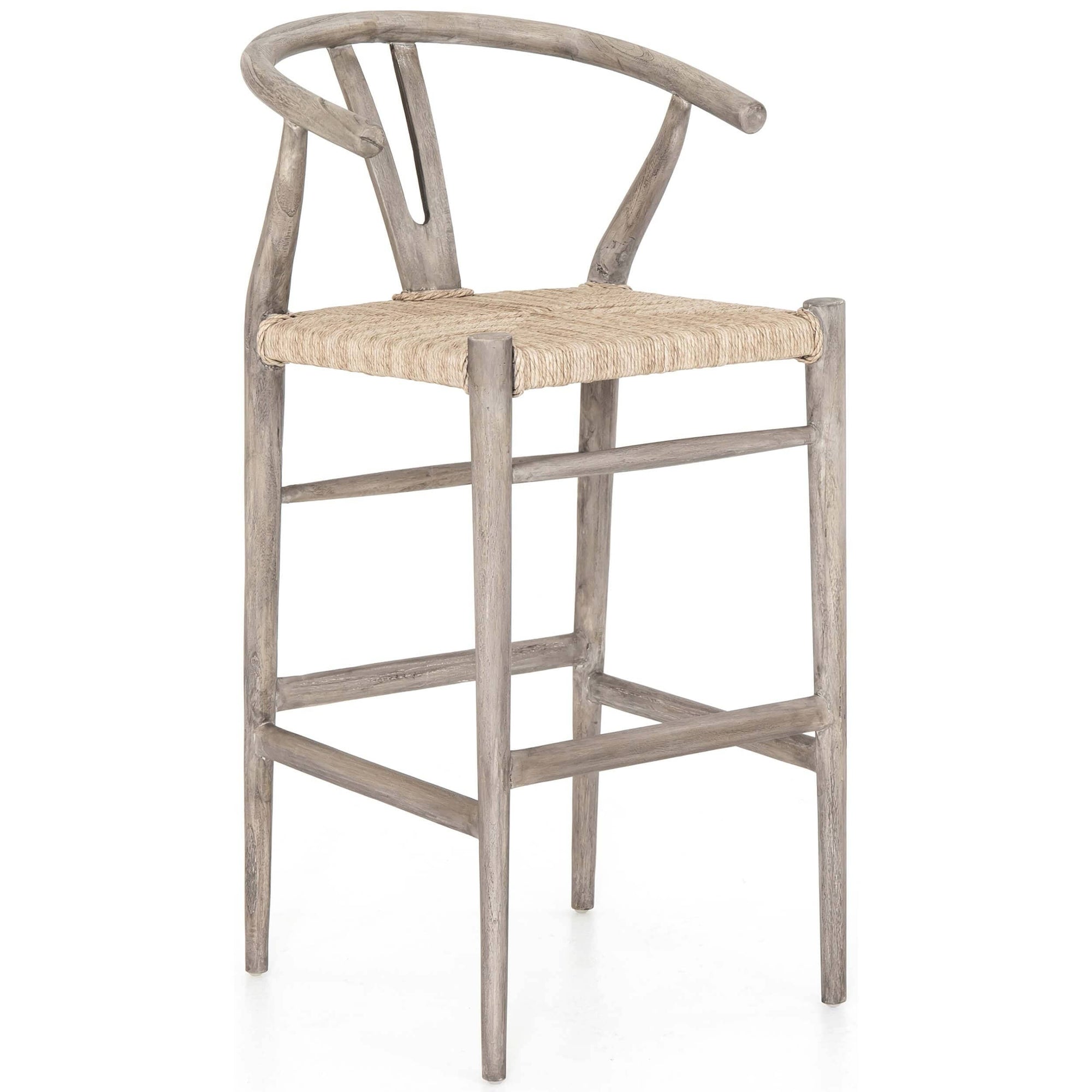 Muestra Weathered Grey Teak Bar Stool - Thumbnail 4