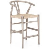Muestra Counter Stool, Weathered Grey - Furniture - Dining - High Fashion Home