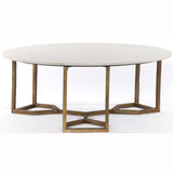 Naomi Coffee Table, White Marble - Modern Furniture - Coffee Tables - High Fashion Home