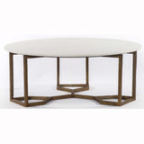 Naomi Coffee Table, White Marble - Modern Furniture - Coffee Tables - High Fashion Home