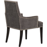 Oliver Arm Chair, Valhalla Pewter, Pewter Nailheads - Furniture - Dining - High Fashion Home