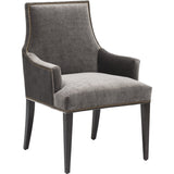 Oliver Arm Chair, Valhalla Pewter, Brass Nailheads - Furniture - Dining - High Fashion Home
