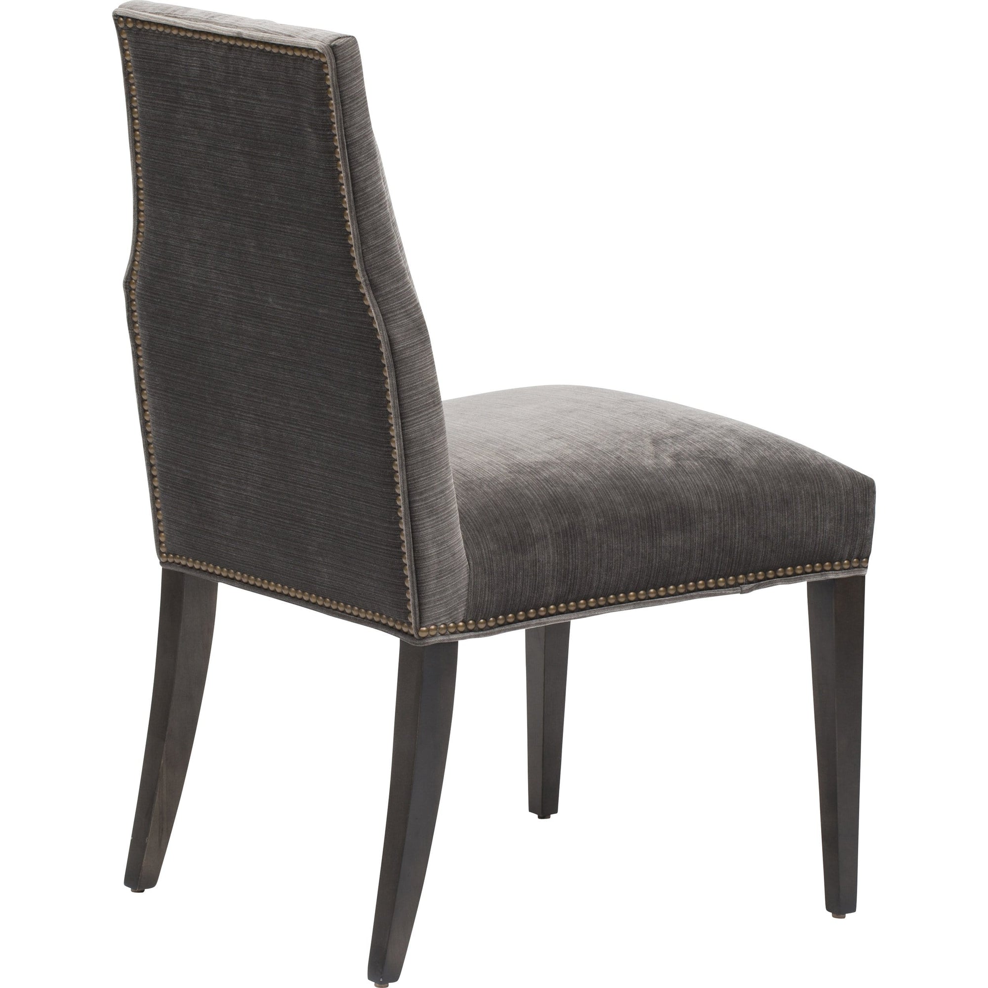Oliver Side Chair, Valhalla Pewter, Brass Nailheads – High Fashion