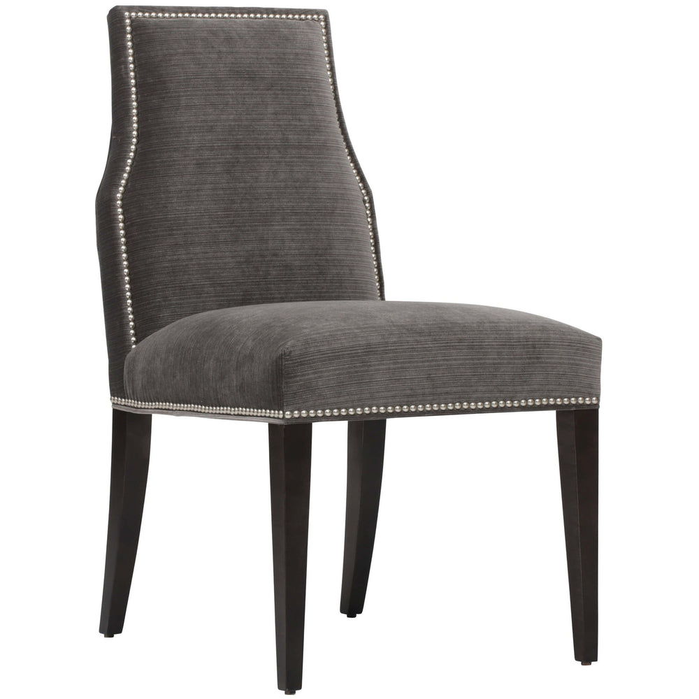 Oliver Side Chair, Valhalla Pewter, Pewter Nailheads - Furniture - Dining - High Fashion Home