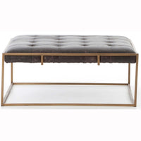 Oxford Square Cocktail Ottoman, Rialto Ebony - Furniture - Accent Tables - High Fashion Home