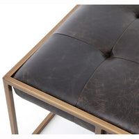 Oxford Square Cocktail Ottoman, Rialto Ebony - Furniture - Accent Tables - High Fashion Home