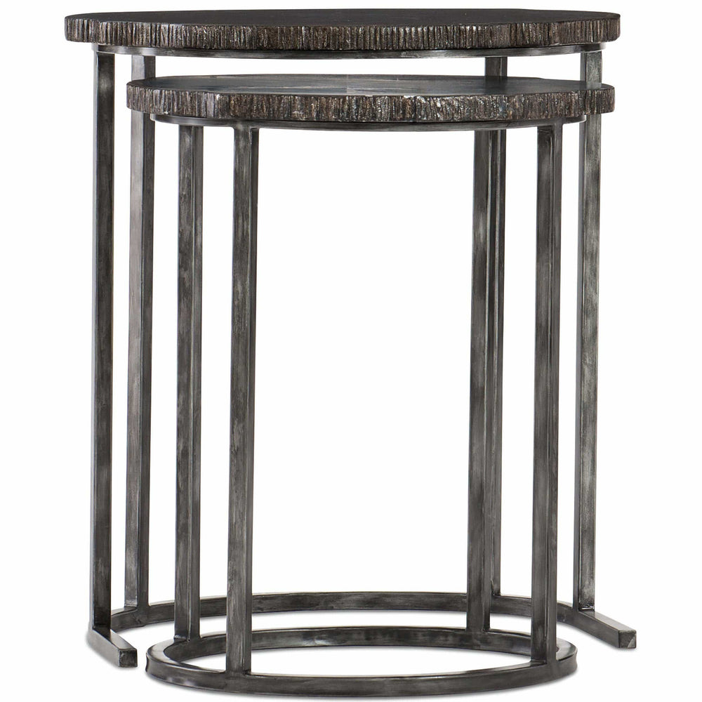 Painted Petrified Wood Nesting Tables - Furniture - Accent Tables - High Fashion Home