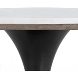Powell Dining Table, White Marble - Modern Furniture - Dining Table - High Fashion Home