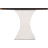 Praetorian Dining Table, Seared Oak/Polished Stainless Base - Modern Furniture - Dining Table - High Fashion Home