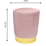 Pri Ottoman, Blush - Furniture - Chairs - High Fashion Home