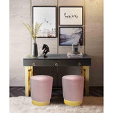 Pri Ottoman, Blush - Furniture - Chairs - High Fashion Home