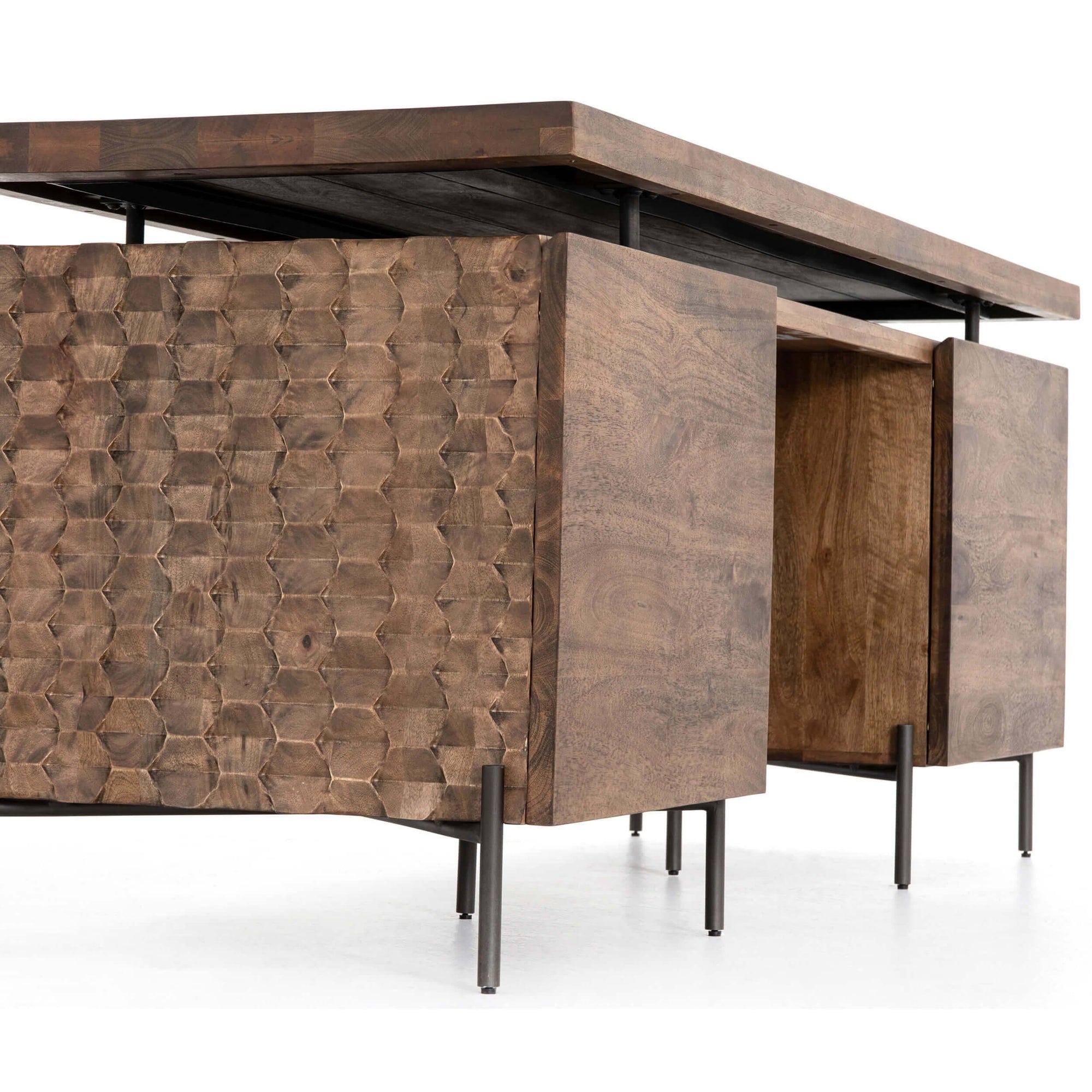 Raffael Desk, Antique Brown High Fashion Home