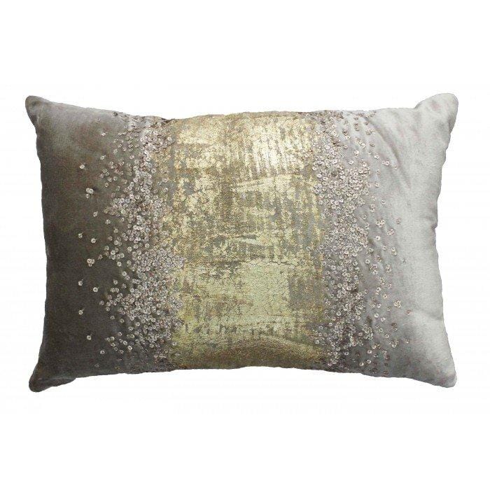 Cloud 9 Raina Lumbar Pillow, Grey - Accessories - High Fashion Home