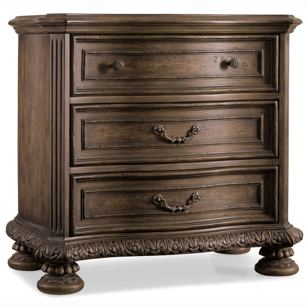 Rhapsody Three Drawer Nightstand - Furniture - Bedroom - High Fashion Home