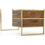 Riverside Desk, Aged Brass - Furniture - Office - High Fashion Home