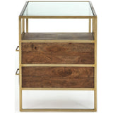 Riverside Desk, Aged Brass - Furniture - Office - High Fashion Home