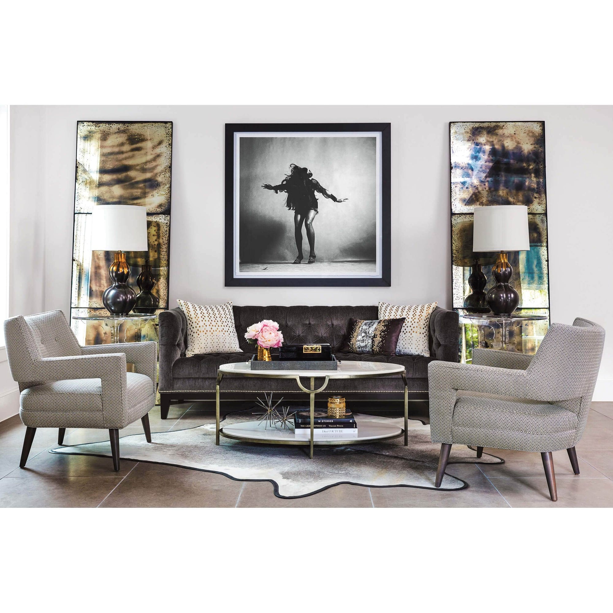 Bernhardt morello oval store cocktail table