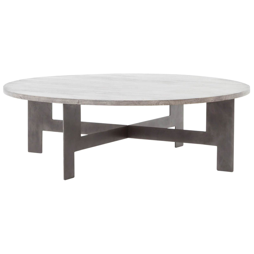 Round Coffee Table with Iron - Modern Furniture - Coffee Tables - High Fashion Home